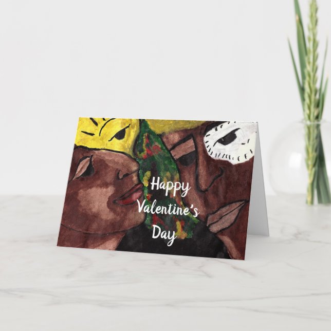 CARTE POUR FEMME VALENTINE NEGRO (Devant)