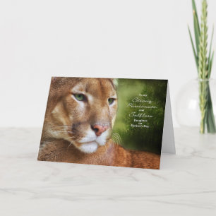 Carte pour fille le Lion de la Fête des Mères