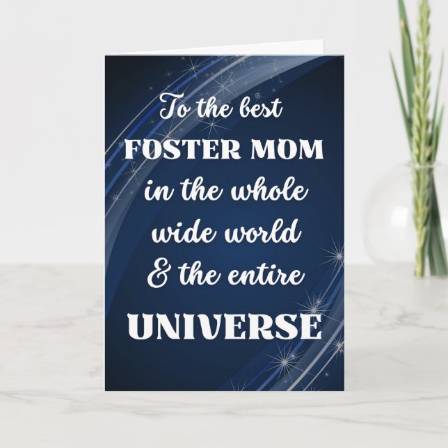 Carte Pour Foster Maman Fête des Mères Thème Stellaire (Devant)