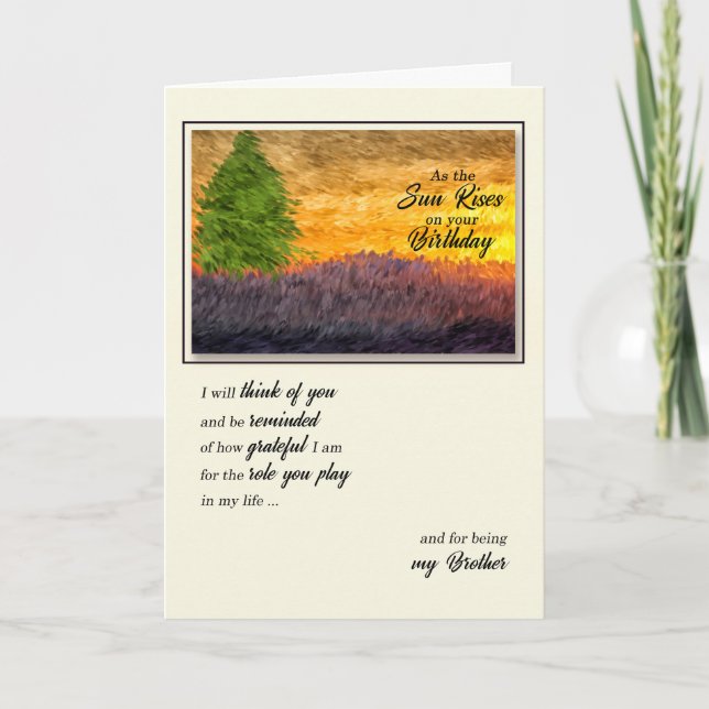 Carte Pour Frère à son anniversaire Pittoresque (Devant)
