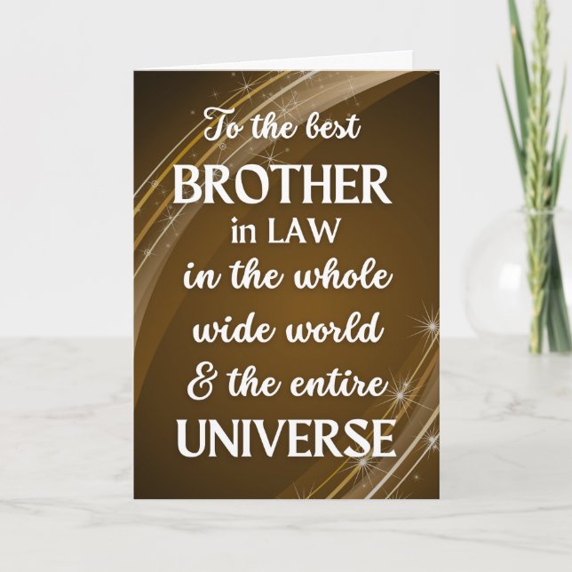 Carte Pour Frère en droit Fête des pères Universe Thème (Devant)