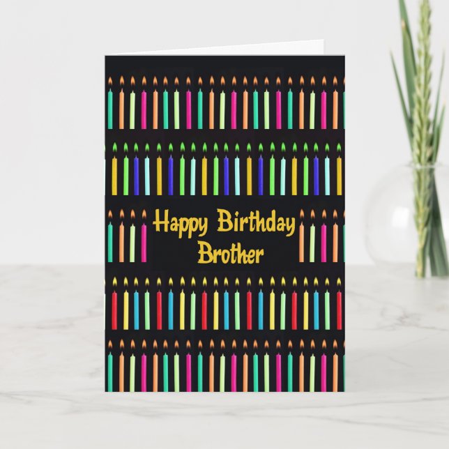 Carte Pour Frère Funny Anniversaire avec bougies (Devant)