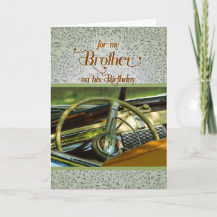 Carte Pour Frère sur sa voiture classique d'anniversaire