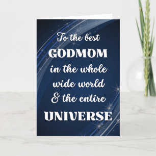 Carte Pour Godmaman Fête des Mères Thème Stellaire