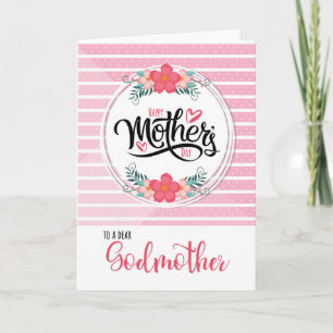 Carte Pour Godmère en Fête des Mères Rose Bontanical