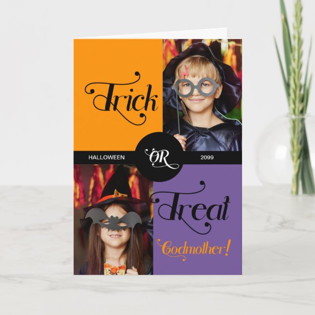 Carte pour Godmère Trick ou Treat 2 Photo Halloween (Devant)
