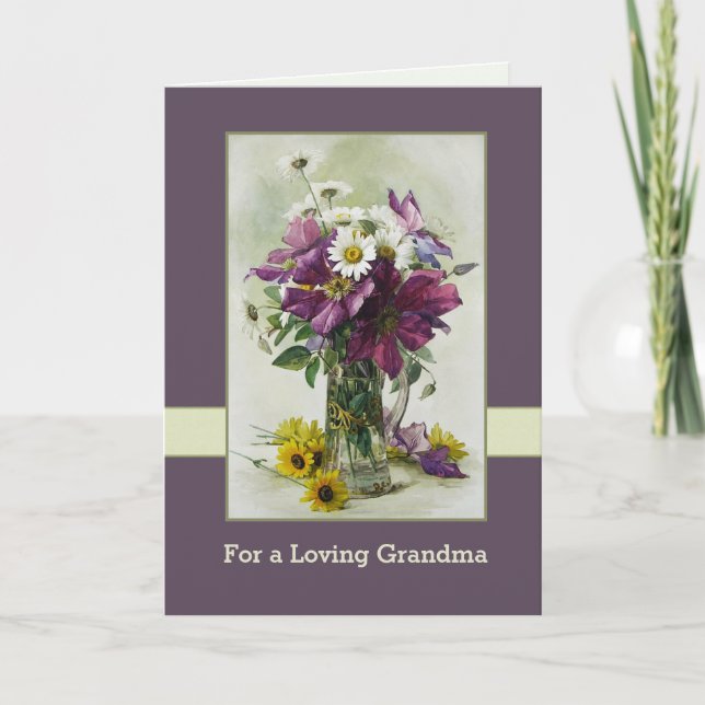 Carte Pour grand-mère, le jour de la fête des mères. Pei (Devant)