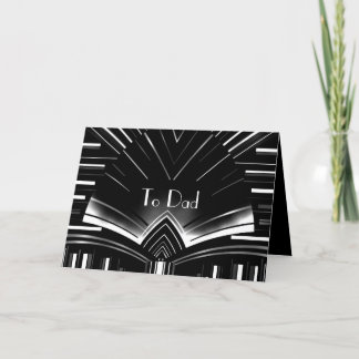 Carte pour homme père à papa Art Déco