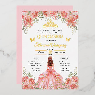 Carte pour invitation de Quinceañera