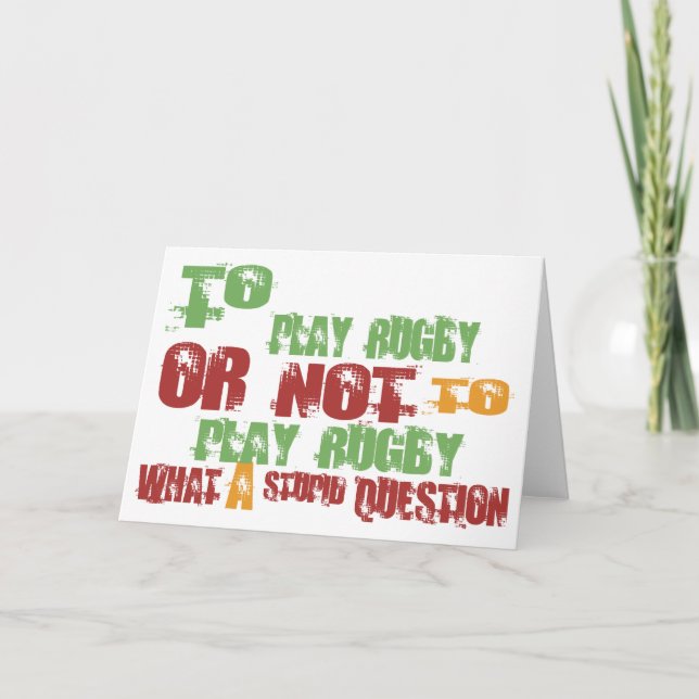 Carte Pour jouer au rugby (Devant)