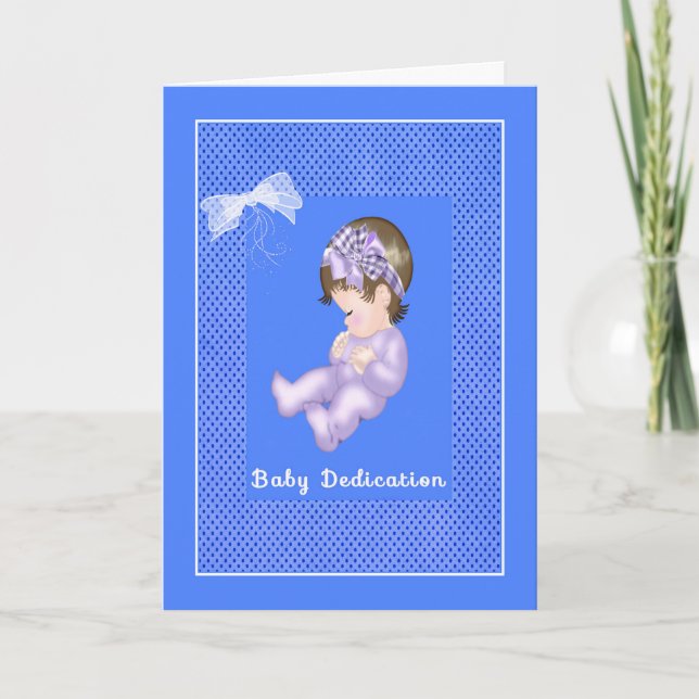 Carte pour la cérémonie de dédicace pour bébé garç (Devant)
