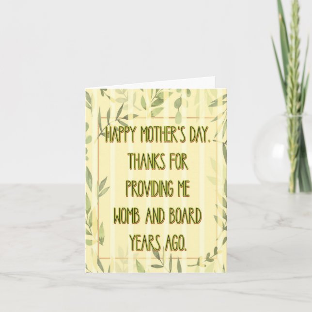 Carte pour la fête des mères au coeur (Devant)