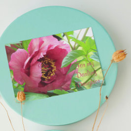 Carte Pour la Fête des mères de la fille Red Peony flora