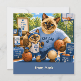 Carte pour la fête des pères pour papa chat amateu