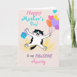 Carte Pour la fête des tantes maman Kitty personnalisée