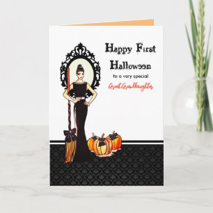 Carte Pour la Grande Petite-Fille Première Halloween Lad