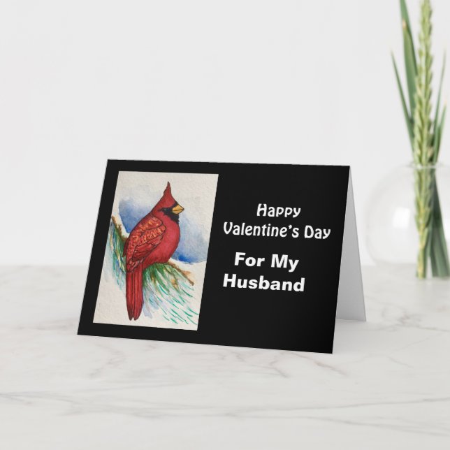 Carte Pour la Journée des Valentines du Cardinal Rouge d (Devant)