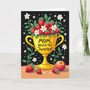 Carte pour la maman la plus douce avec des pois