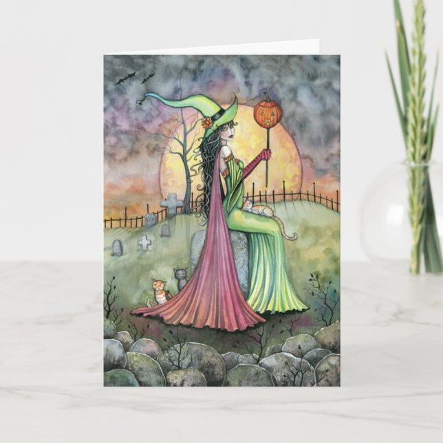 Carte Pour l'amour de la sorcière Halloween (Devant)