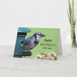 Carte Pour l'anniversaire de la femme de travail avec Ge