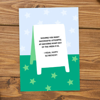 Carte pour l'anniversaire de la retraite