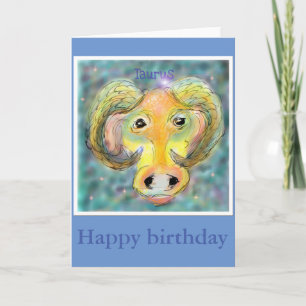 Carte pour l'anniversaire de Taureau