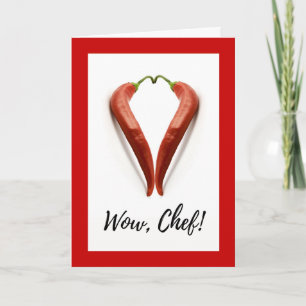 Carte Pour le chef Valentine’s Day Red Hot Peppers