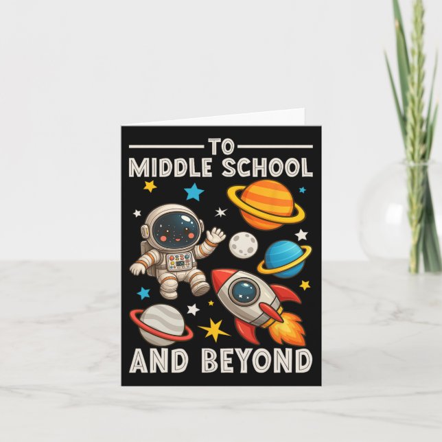 Carte Pour le collège et au-delà Astronaute Drôle Dos T (Devant)
