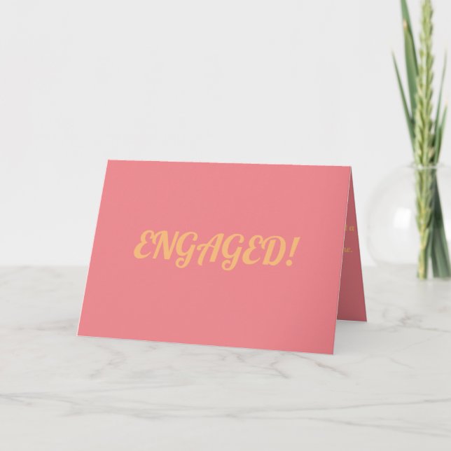 Carte Pour le couple nouvellement engagé. (Devant)