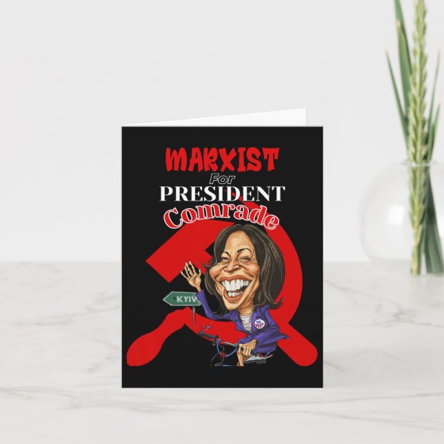 Carte Pour le président camarade Kamala Harris drôle Pré (Devant)