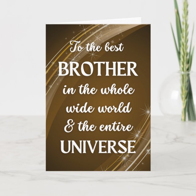 Carte Pour le thème Univers de Fête des pères Brother (Devant)
