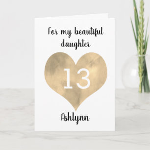 Carte Pour les 13 ans de ma belle fille