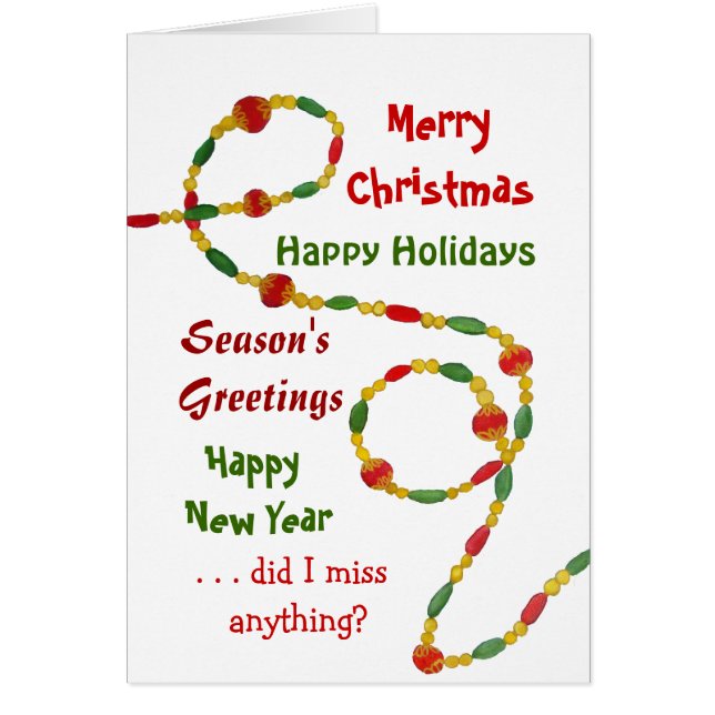 Carte pour les fêtes (Devant)