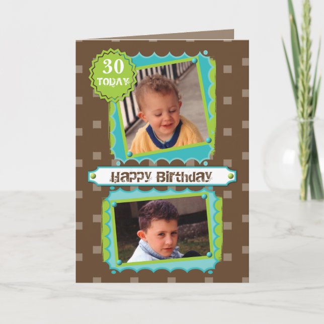 Carte Pour les hommes ajouter des photos 30e anniversair (Devant)