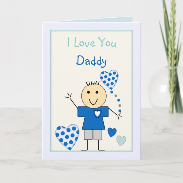 Carte Pour les hommes papa de la petite fille anniversai (Devant)