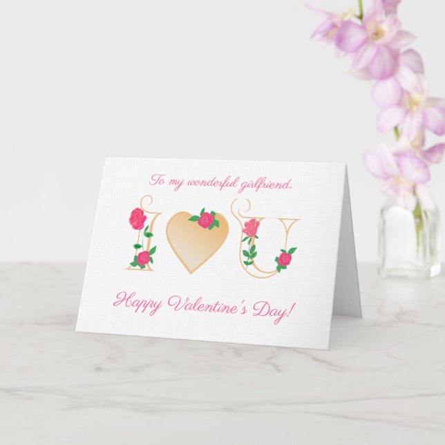 Carte Pour les petites amies Valentines Journée avec la  (Orchidée)