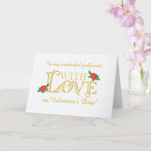 Carte Pour les petites amies Valentines Journée avec la 