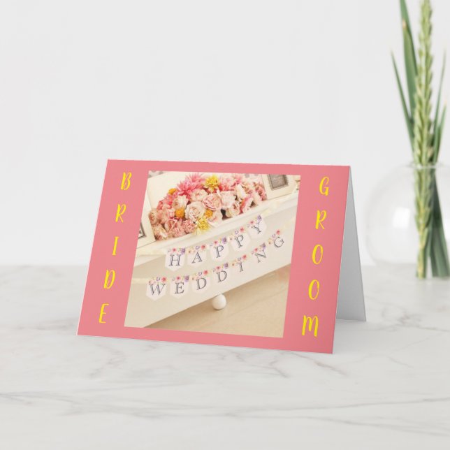 CARTE POUR **LES TOUT NOUVEAUX MARIES** (Devant)