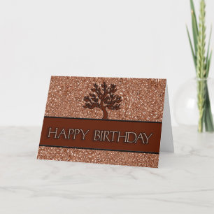 Carte pour lui Chocolat Brown Paisley Anniversaire
