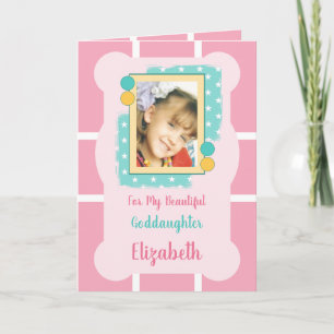 Carte Pour ma belle Godgirl rose et verte photo