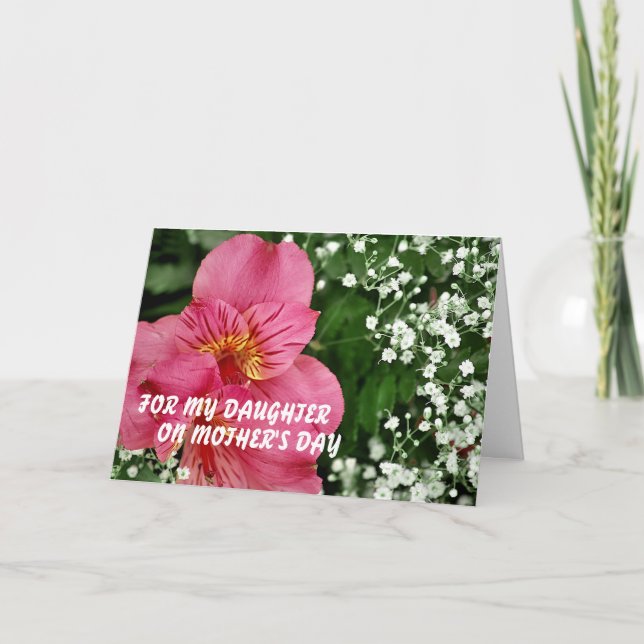 Carte Pour ma fille le jour MOT de mère… (Devant)