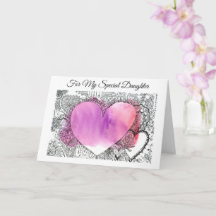 Carte Pour ma fille spéciale, personnalisable Valentine