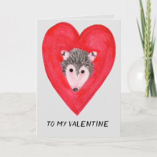 Carte Pour ma Saint-Valentin, un joli visage de Possum d