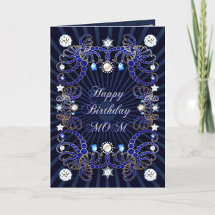 Carte Pour maman, a birthday card with mesure of jewels