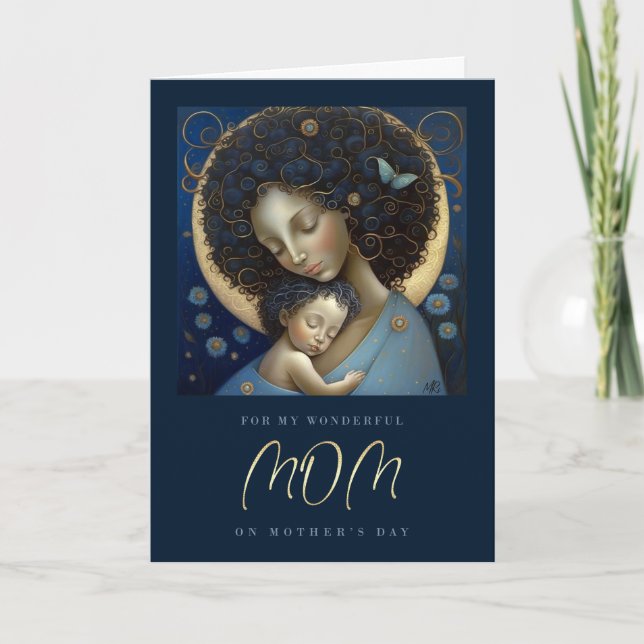 Carte Pour maman en fête des mères Mère et peinture infa (Devant)