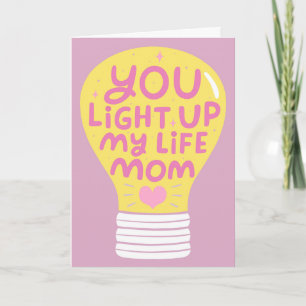 Carte Pour maman Fête des mères Ampoule mignonne