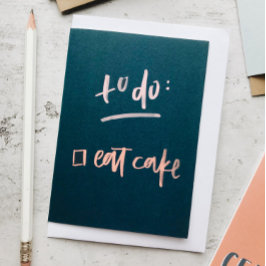 Carte Pour Manger Du Gâteau Bleu Anniversaire