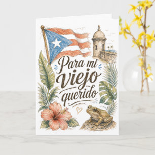 Carte Pour mon cher vieux Porto Rico Fête des Pères