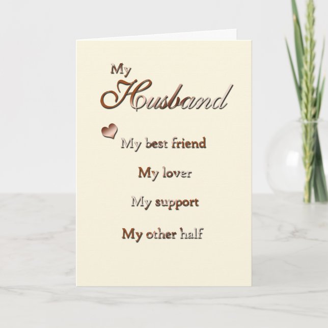 Carte Pour mon mari (anniversaire) (Devant)