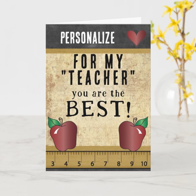 Carte Pour My Teacher, vous êtes le meilleur (Fleur jaune)